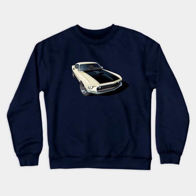 1969 ford mustang mach 1 Crewneck Sweatshirt by candcretro